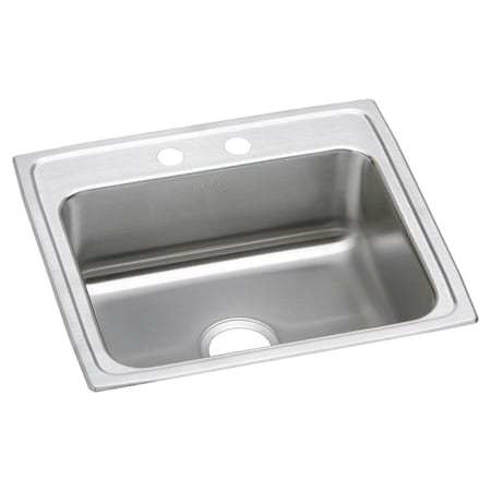 Elkay Lustertone Ss 22 X 19.5 X 7.6 Single Bowl Drop-In Sink With Quick-Clip LRQ22192